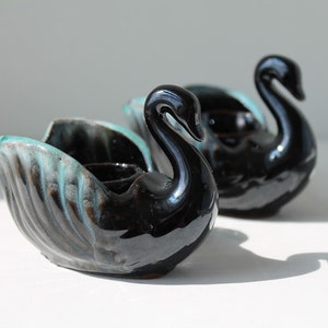 Vintage Swan Planter and Candle Holder Set image 2