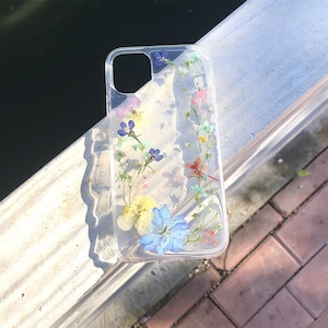 Pressed real flower soft phone case for iphone 15 14 pro max 12 13 pro max samsung s23 ultra s22+ s22 note 20 plus phone case,google pixel 7