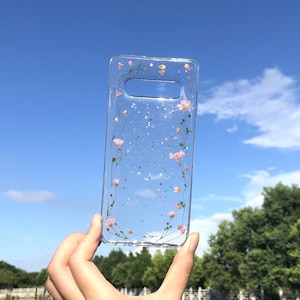 Echte getrocknete bunte Blumen Handyhülle passend für iPhone 16 15 14 Pro Max 16e, Samsung S25 Edge S25 S24 A16 A36, Google Pixel 8 9 Pro 9A 8A