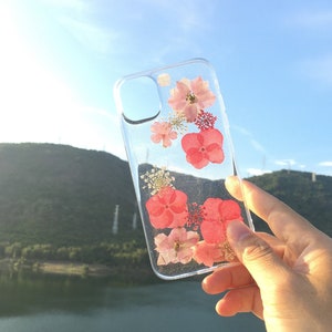 Pressed real dried colorful flower phone case for iPhone 16 15 14 Pro Max 16e, Samsung S25 Edge S25 S24 A16 A36, Google Pixel 8 9 Pro 9A 8A