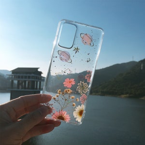 Pressed real dried colorful flower phone case for iPhone 16 15 14 Pro Max 16e, Samsung S25 Edge S25 S24 A16 A36, Google Pixel 8 9 Pro 9A 8A