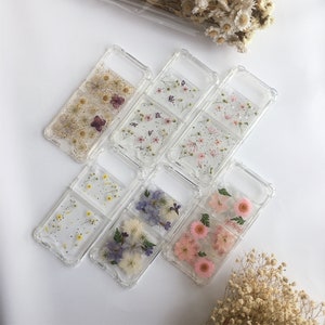 Multiple styles real pressed flower phone clear case,iphone 15 14 pro max case google pixel 7 pro samsung z flip 5 4 zfold 4 phone case