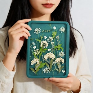 Real dried flower detachable e-book case for Kobo Libra Colour,Kobo Libra 2,Kobo Clara Colour,Kobo Clara BW,Kobo Clara 2E,auto Sleep Wake