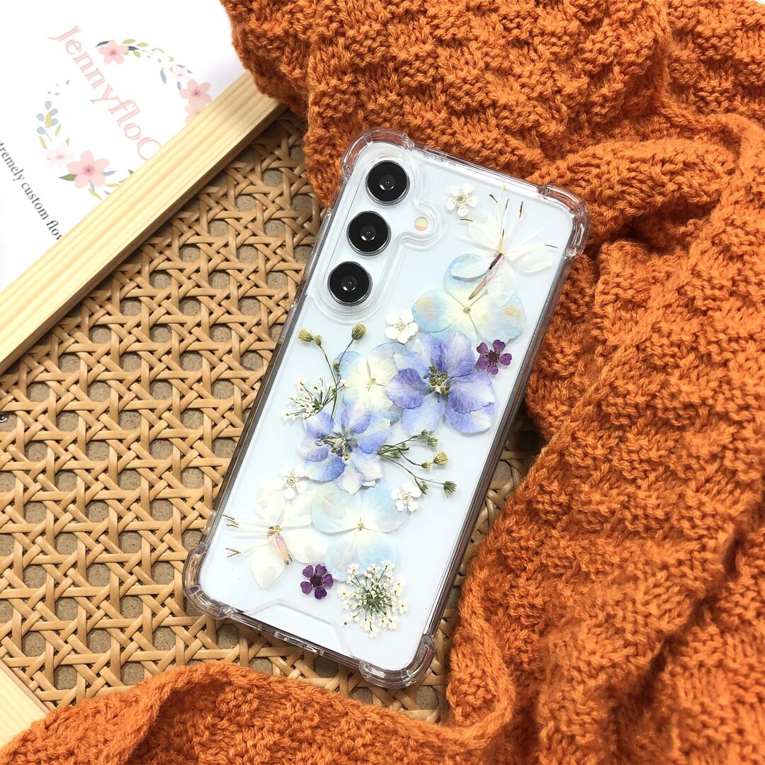 Pressed Flower Case Can Add Custom Name & Magnetic Patches for iPhone ...
