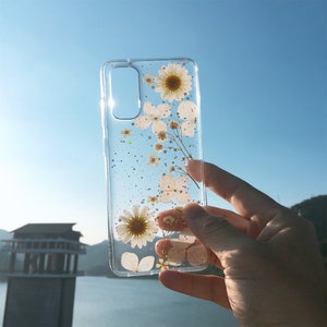Pressed real dried colorful flower phone case for iPhone 16 15 14 Pro Max 16e, Samsung S25 Edge S25 S24 A16 A36, Google Pixel 8 9 Pro 9A 8A