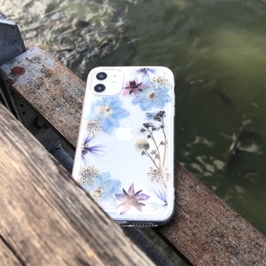 Echte getrocknete bunte Blumen Handyhülle passend für iPhone 16 15 14 Pro Max 16e, Samsung S25 Edge S25 S24 A16 A36, Google Pixel 8 9 Pro 9A 8A