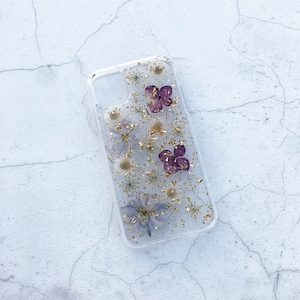 Pressed real dried colorful flower phone case for iPhone 16 15 14 Pro Max 16e, Samsung S25 Edge S25 S24 A16 A36, Google Pixel 8 9 Pro 9A 8A
