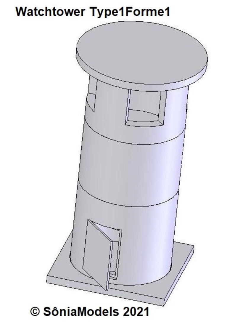 Stl Files for the Plastic Model of a Watchtower at the 1:72 Scale for ...