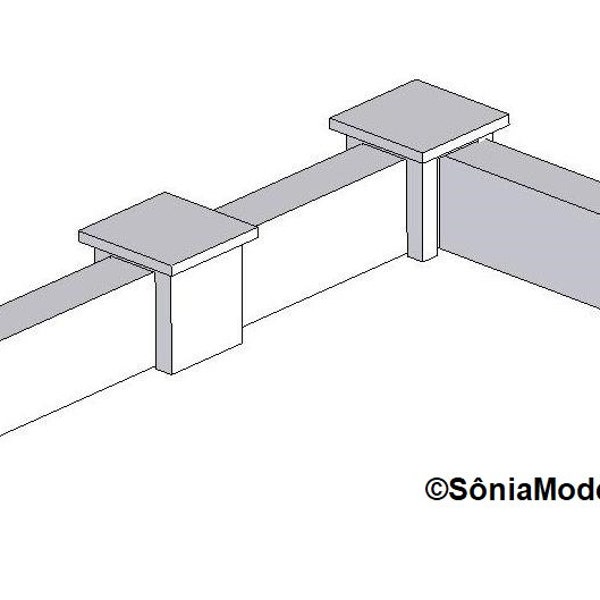 Fichiers .stl de murs en plastique à l'échelle 1 :72 pour dioramas et wargames ( 18 mm de hauteur ) .