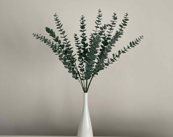 Faux Eucalyptus Stems, Artificial Eucalyptus, Green foliage, Faux flowers, Faux Bouquet, Vase Arrangement, Home Decor, UK