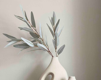 Faux Eucalyptus Stems, Artificial Eucalyptus, Faux Olive Branch, Faux flowers, Faux Bouquet, Vase Arrangement, Home Decor, UK