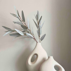 Faux Eucalyptus Stems, Artificial Eucalyptus, Faux Olive Branch, Faux flowers, Faux Bouquet, Vase Arrangement, Home Decor, UK