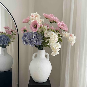 Großes Kunstblumen-Arrangement, bunter Pastell-Kunstblumenstrauß, Hochzeitsblumen, Kunstblumen, Künstliches Arrangement, Dekor