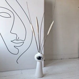 3 x Felted Bulrush / Cattail Reeds, Home Decoration for Vase Arrangement, Decor, Alternative to dried flowers, Natural Wool, Nordic Decor