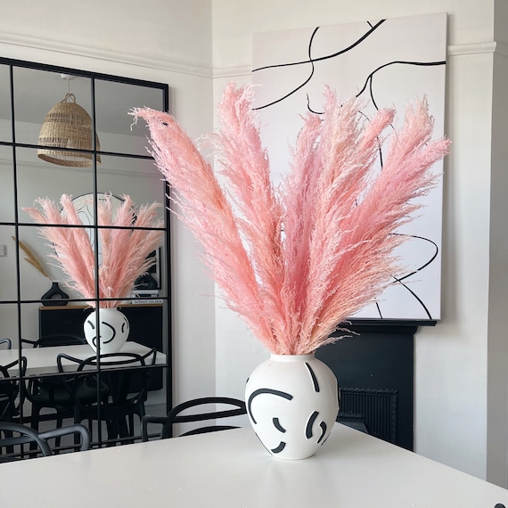 Tall Pink Pampas Grass for Home Decor Pink Dried Bouquet - Etsy