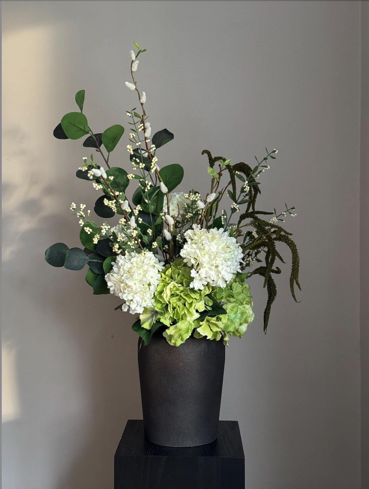 Mandy's 20 Steli Di Fiori Finti In Seta Nera - Erba Della Pampa Alta 45 Cm, Composizioni Floreali Per Halloween E Matrimoni