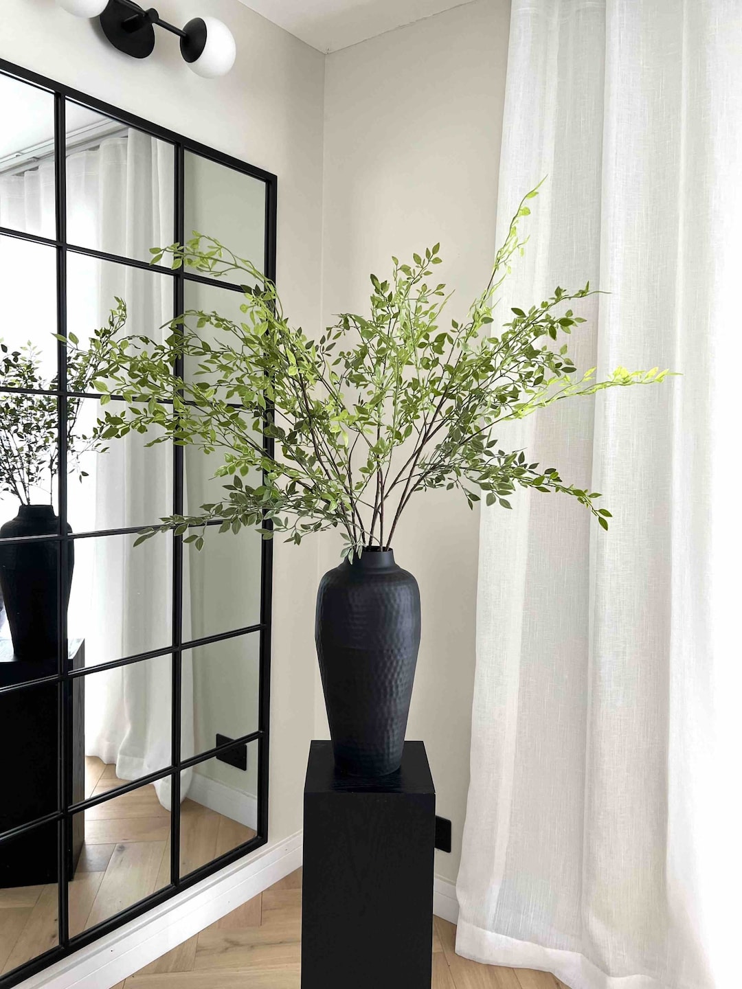 110cm Tall Artificial Tree Branch With Leaves, Faux Plant, Faux