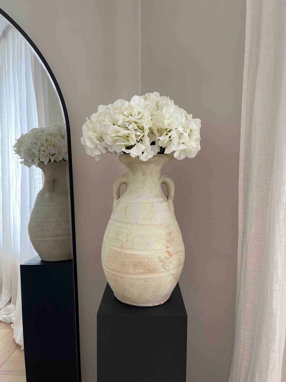Faux White Hydrangea Artificial Hydrangea Faux Flowers Etsy UK