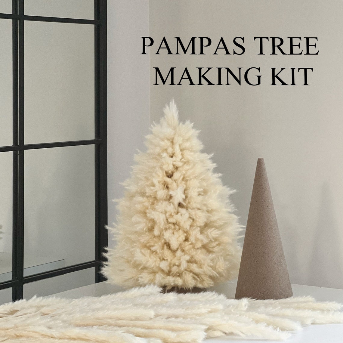 Pampas Christmas Tree Making Kit, Pampas Xmas Tree Making Kit, DIY ...