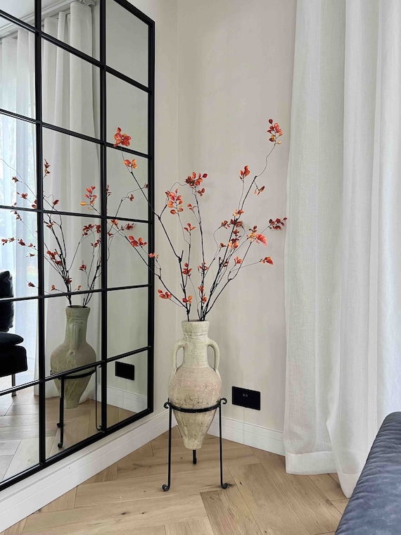 Faux Autumn Branches with Red/Orange Leaves, Artificial Branch, Foliage, Twigs, Autumn Decor