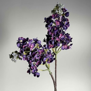 Real Touch Artificial Lilac, Faux Lilac, Faux Flowers, Artificial Flowers, Latex Flowers, PU Flowers, Purple Flowers, White Flowers, Decor image 2