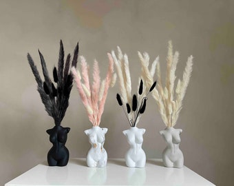 Black Dried Flowers Bouquet, Vase Topper, Black Bunny tails Bouquet, Black Dried Flowers Arrangement, Pampas Bouquet, BlackPampas Grass UK,