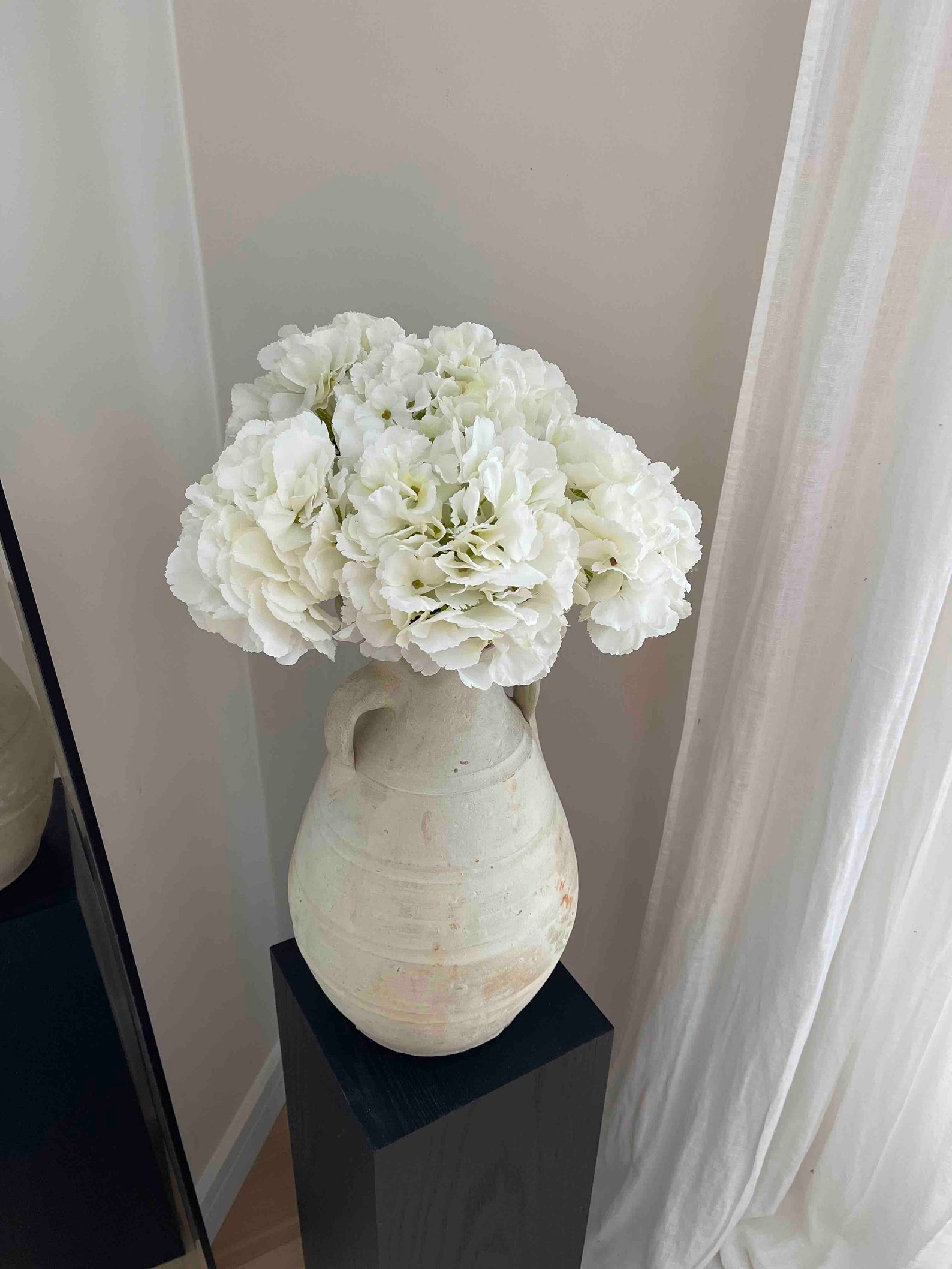 Faux White Hydrangea Artificial Hydrangea Faux Flowers Etsy UK