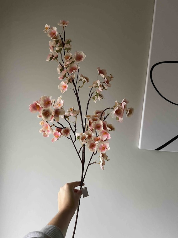 Pfirsichrosa Kirschblüten, Kunstblüten, Kunstblumen, Sakura-Blumen, Kunstblumen, Wohnkultur, UK