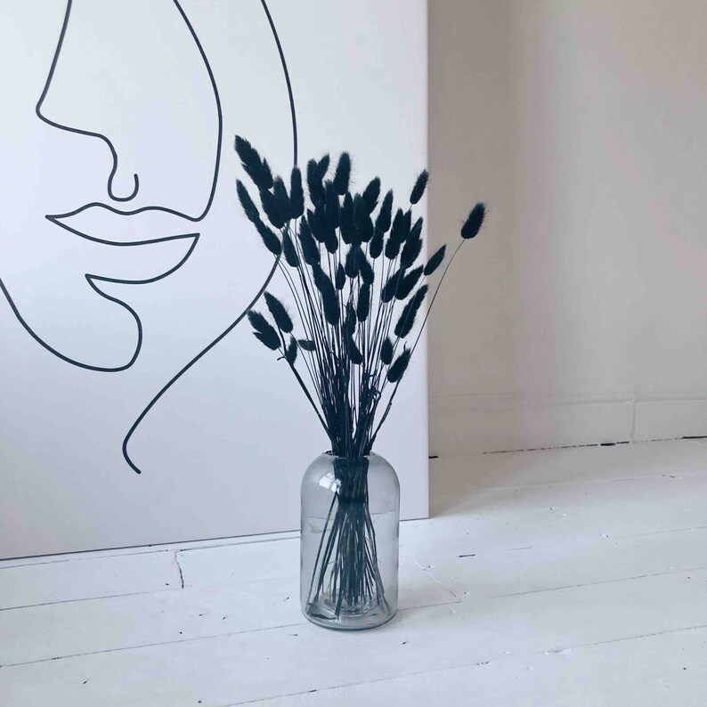 Black Bunny Tails Black Pampas Home Decor Etsy UK