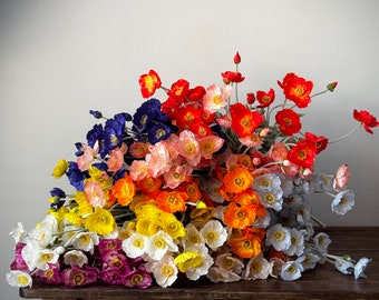 6 Steli Di Fiori Di Papavero Artificiali In Seta: Realistici E Delicati, Perfetti Per Centrotavola E Decorazioni Fai Da Te. Colore Rosa Nudo - 5