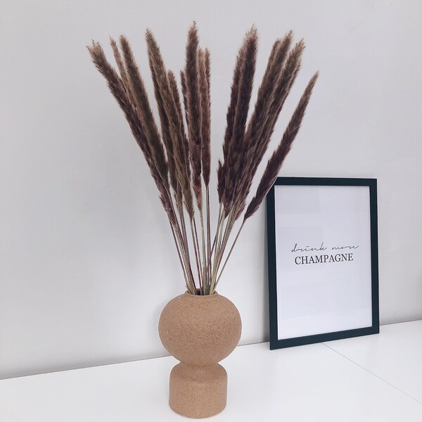 Brown Reed Pampas, Pampas Decor, Dried flowers, Gift for her, Present for Her,  Xmas gift idea, Christmas Gift, Xmas Present UK