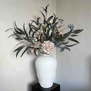 Arreglo floral falso, flores artificiales, ramo falso, decoración del hogar, flores artificiales, Reino Unido