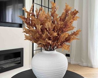 Faux Autumn Oak Branches, Autumn Leaves, Autumn Leaf, Autumn Decor, Faux Branches, Twigs, Artificial Branches, Home Decor, UK