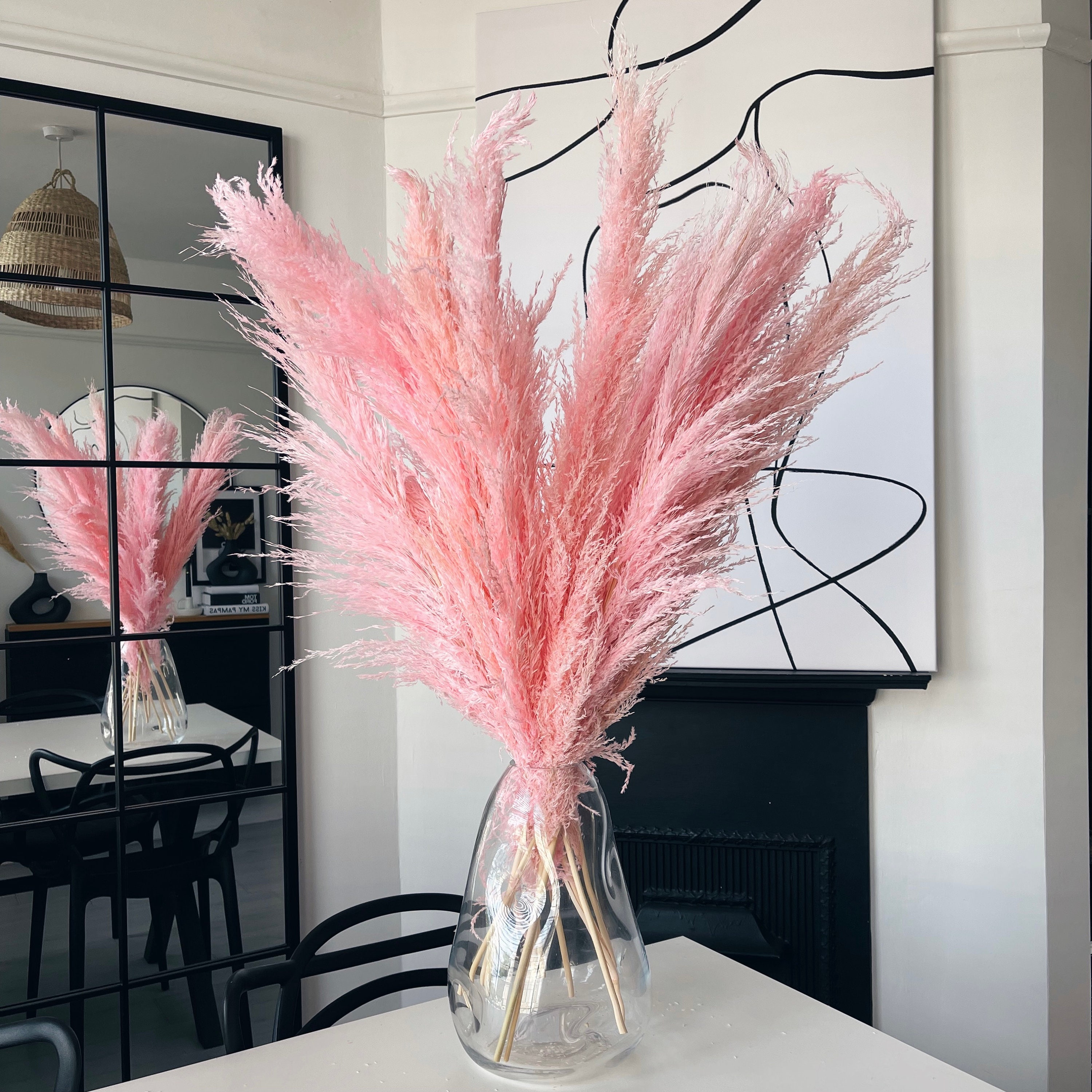 Hot pink Pampas Grass - 110cm