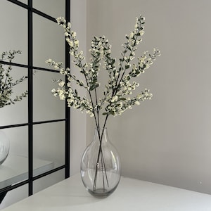 Cream Faux Berry Branches, Artificial Berry Branches, Artificial Flowers, Faux Branches image 1