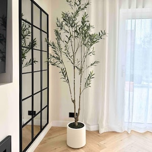 210cm Artificial Olive Tree, Faux Olive Tree, Artificial Tree, Faux Tree, Artificial Plant, Faux Plant in pot, Home Decor, UK,