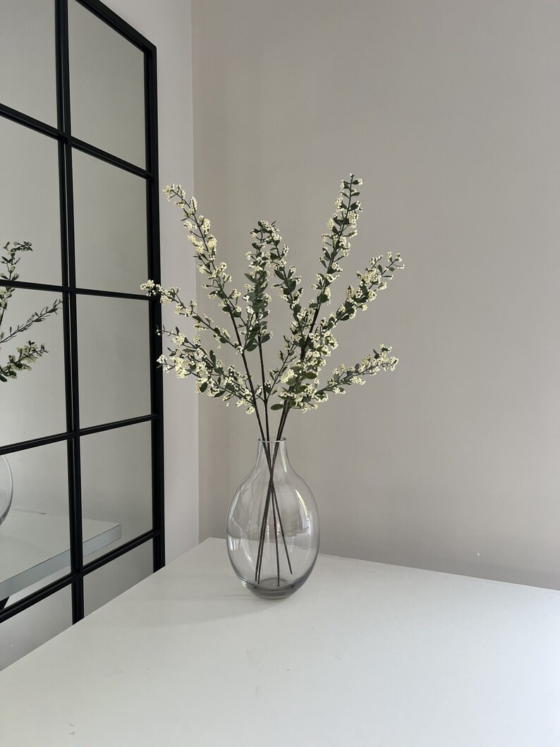 Cream Faux Berry Branches, Artificial Berry Branches, Artificial Flowers, Faux Branches image 3