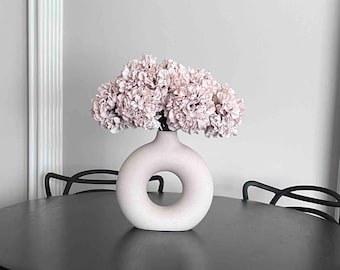 Hortensias de imitación de aspecto seco, hortensias secas, hortensias artificiales, flores artificiales, flores de imitación, decoración del hogar, Reino Unido
