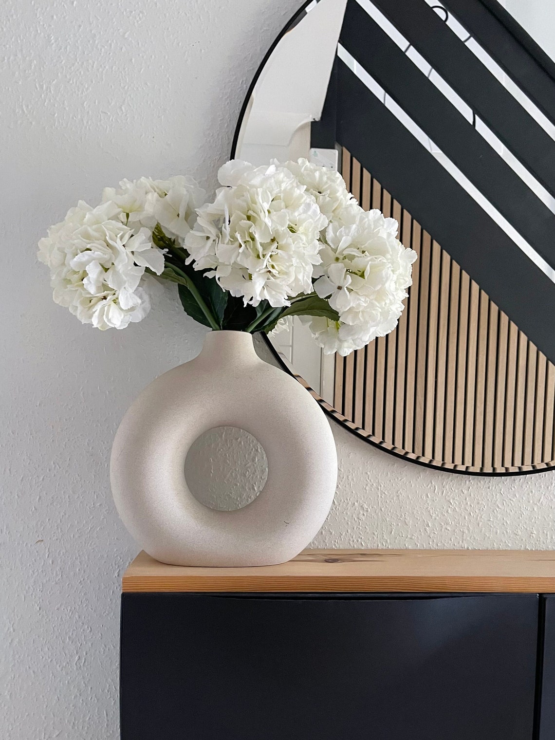 Faux White Hydrangea Artificial Hydrangea Faux Flowers Etsy UK