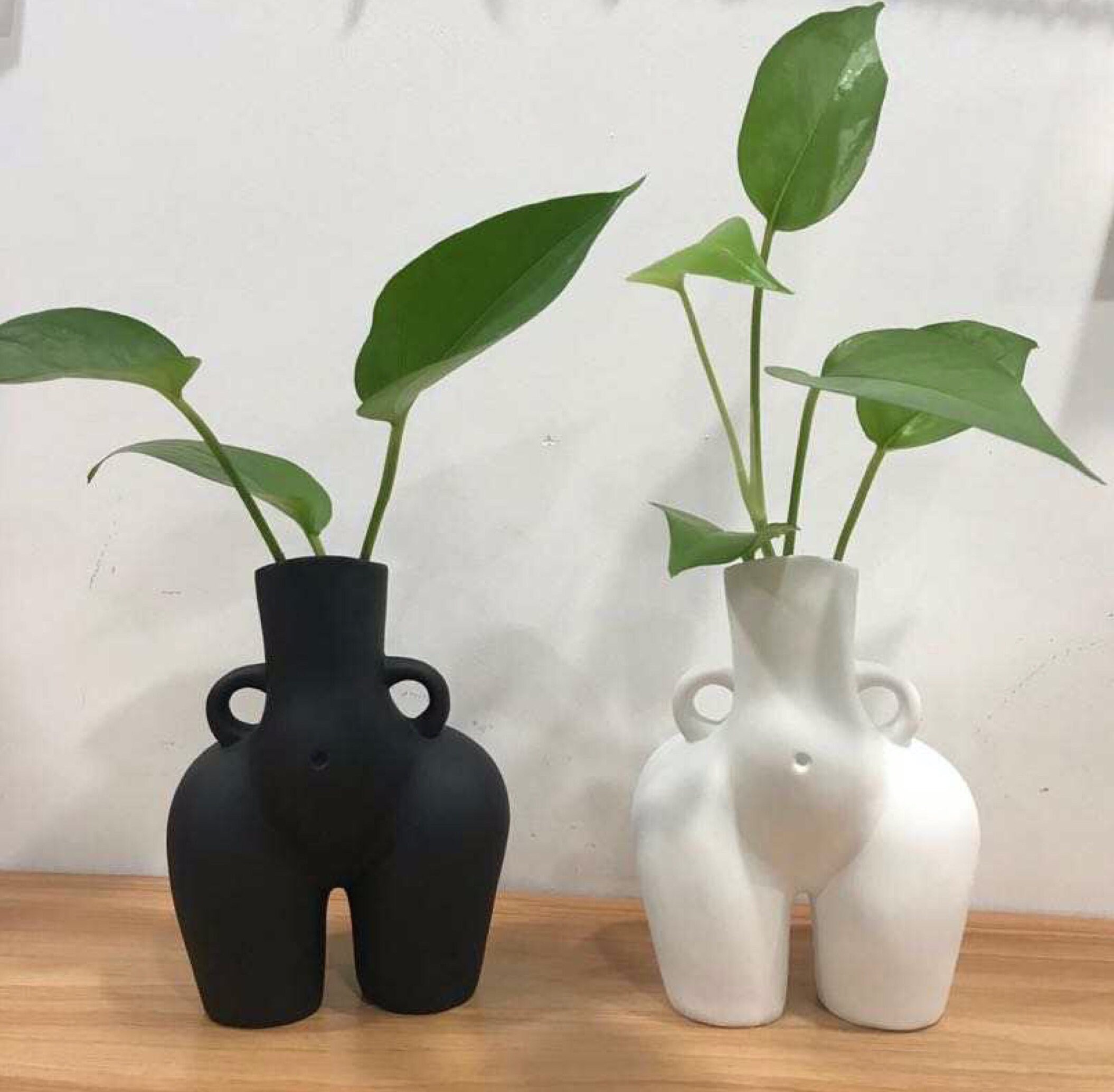 In Stock Bum Vase UK Black or White Cheeky Vase Love Etsy