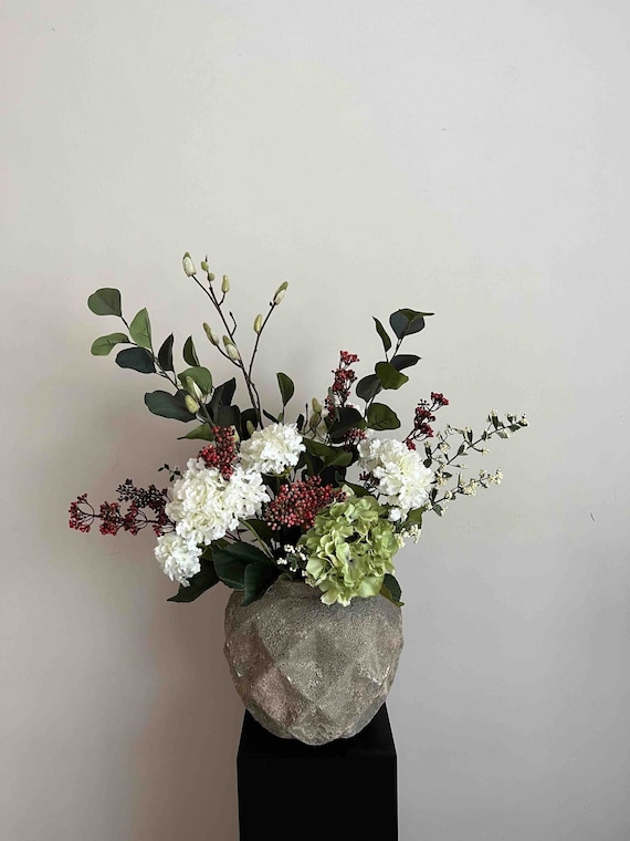 Set Di 4 Rami Natalizi Artificiali Con Bacche Rosse E Pigne – Lunghezza 40 Cm, Per Decorare Casa E Albero