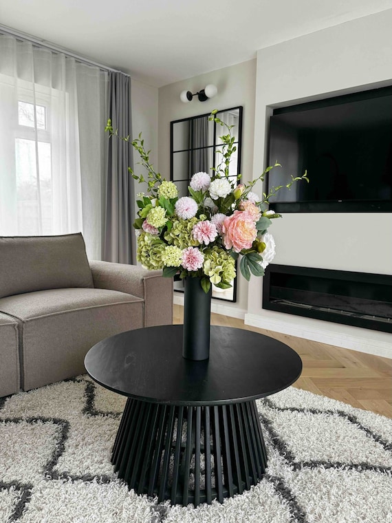 Grne und rosa Faux-Blumen-Arrangement, groe Faux-Blumen-Arrangement, knstliche  Blumen, rosa Blumen, Wohnkultur - Etsy sterreich