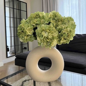 Green Faux Hydrangea Stem, Artificial Flowers, Home Accessories