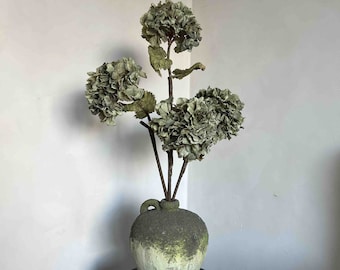 Green Dried Look Faux Hydrangeas, Autumn Flowers, Autumn Decor, Artificial Hydrangeas, Faux Flowers, Artificial Flowers, Faux Flowers