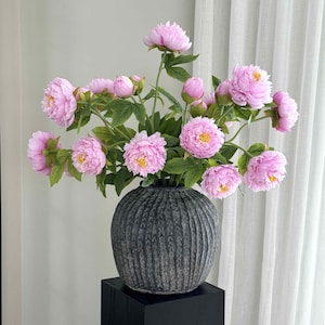 Light Pink Faux Peony, Artificial Peony, Faux Flowers, Faux Florals, Artificial Flowers, Pink Flowers, Spring Flowers, Silk Flowers