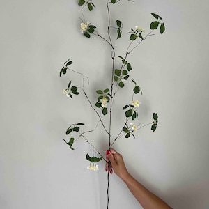 Artificial Branch With Leaves, Faux Branch, Willow Branch, Corylus Branch, Hazel Branch, Branch with Flowers, Faux Leaf image 3