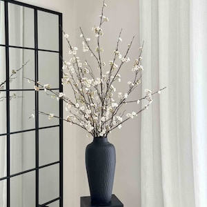 高さ130 cmの白い桜、フェイクフラワー、造花、白い花、フェイクフラワー、造花、フェイクブランチ