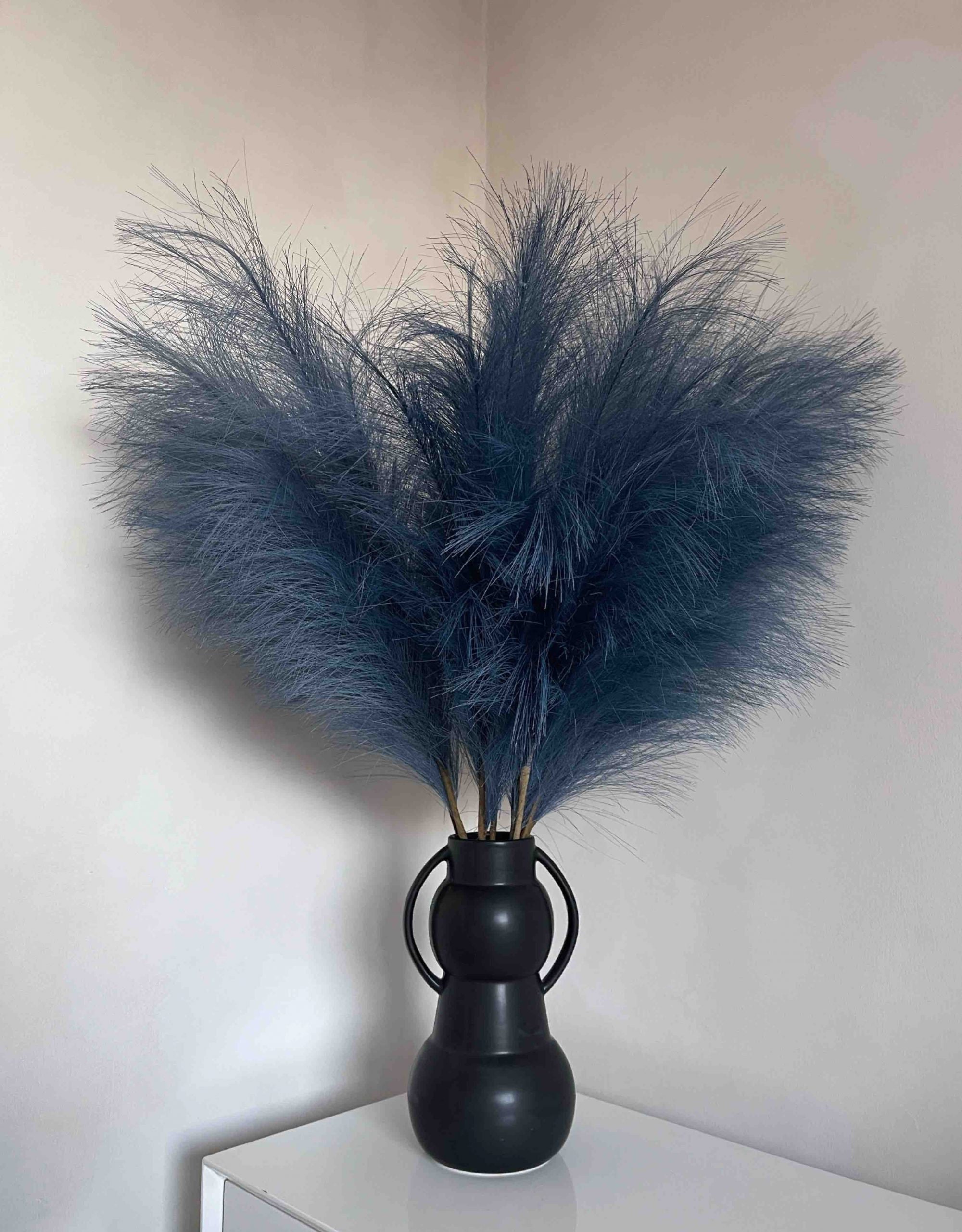 Faux Blue Pampas Grass for Home Decor Blue Artificial Pampas Etsy