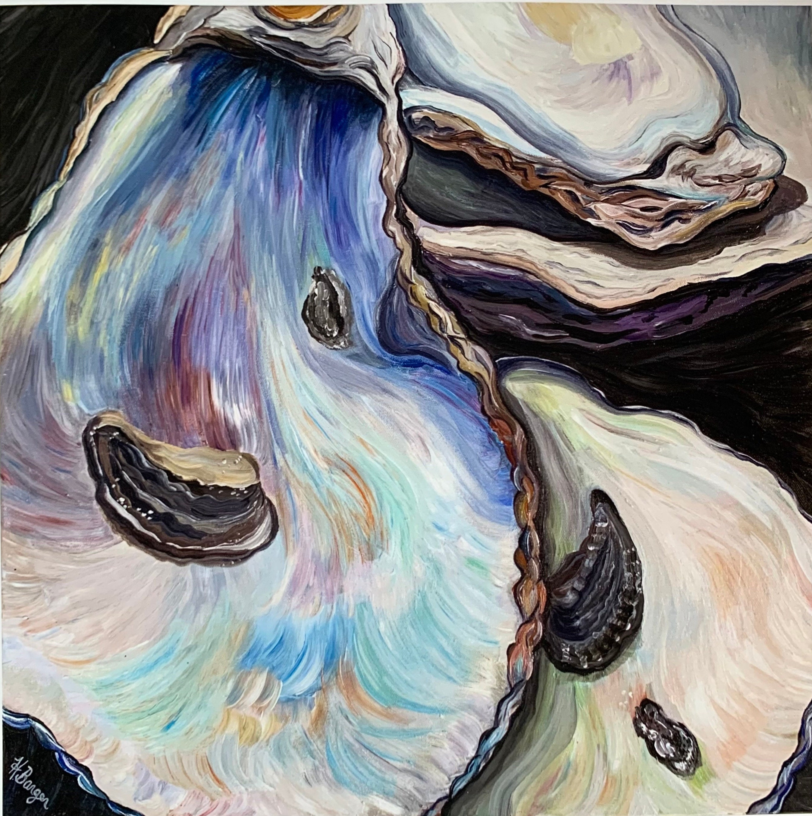 Oyster Giclée Art Print, Coastal and Beach House Decor, Low Country Art