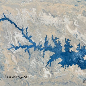 Original Lake Murray Painting, Lake Murray, South Carolina, Acrylic on Canvas painting, 20x16